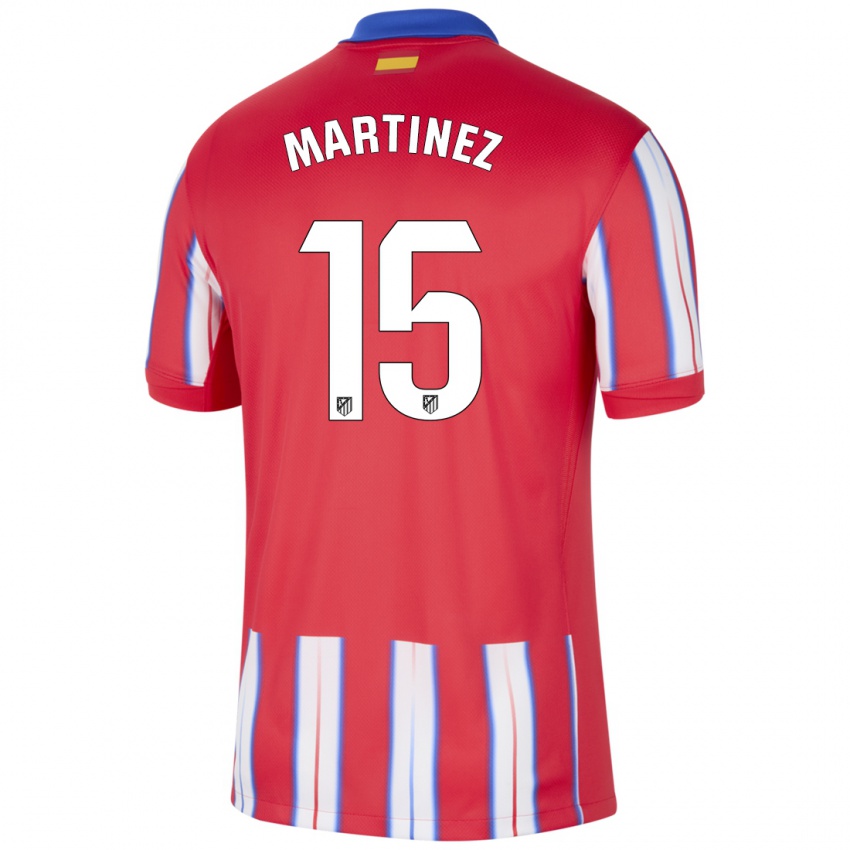 Gyermek Daniel Martinez #15 Piros Fehér Kék Hazai Jersey 2024/25 Mez Póló Ing