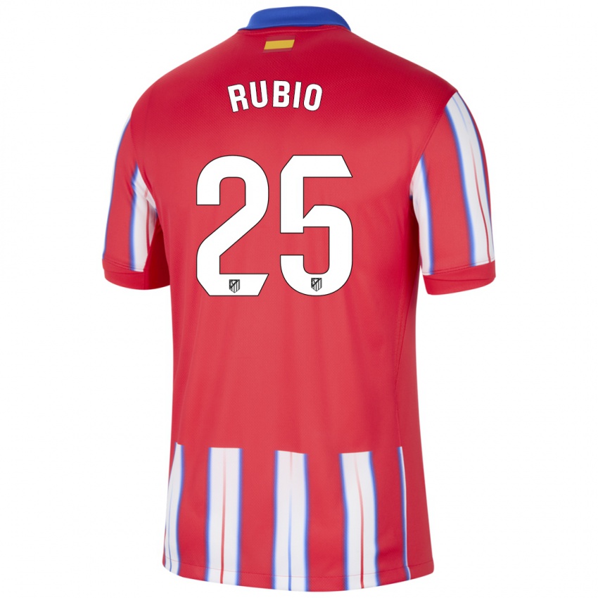 Gyermek Daniel Rubio #25 Piros Fehér Kék Hazai Jersey 2024/25 Mez Póló Ing