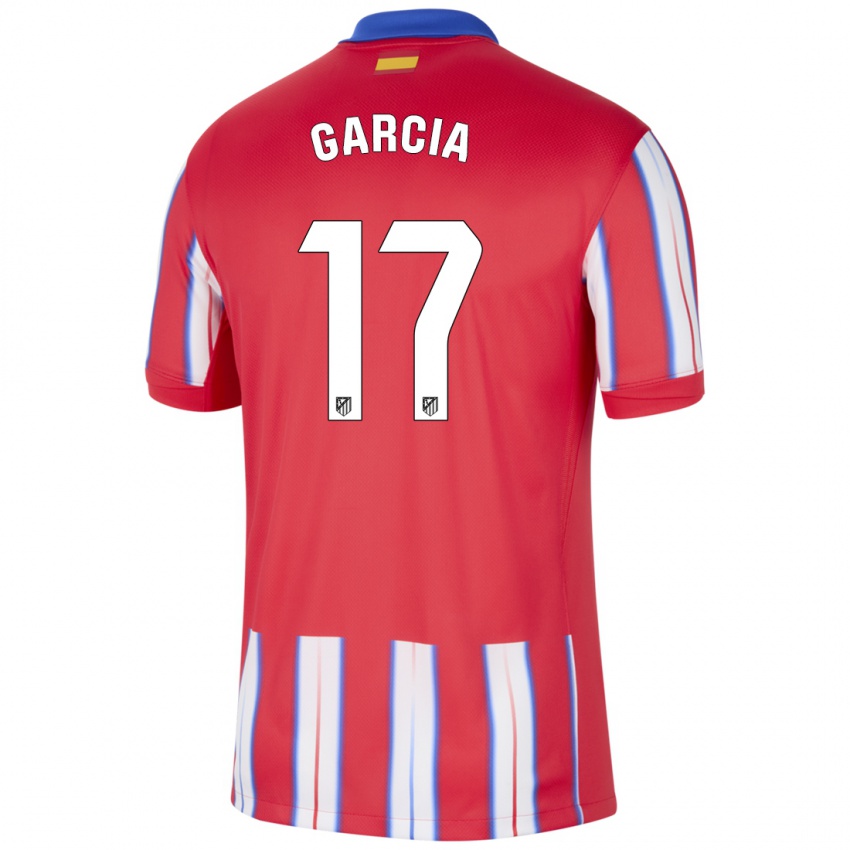 Gyermek Gaby García #17 Piros Fehér Kék Hazai Jersey 2024/25 Mez Póló Ing