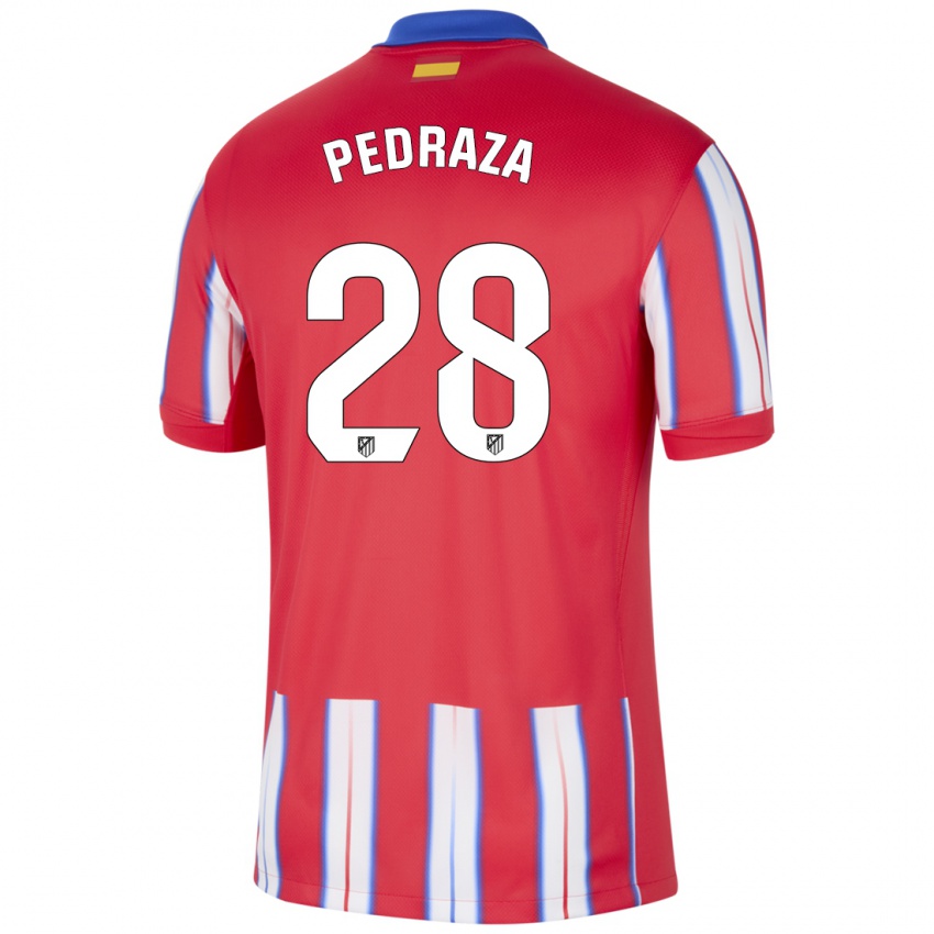 Gyermek Alfredo Pedraza #28 Piros Fehér Kék Hazai Jersey 2024/25 Mez Póló Ing