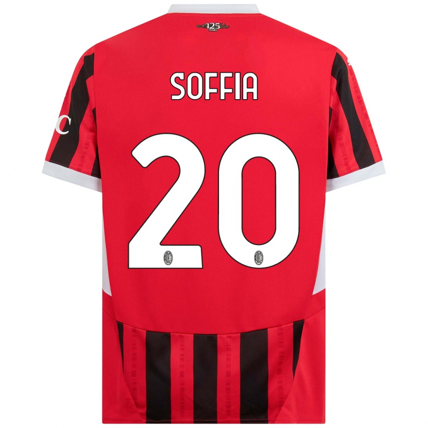 Gyermek Angelica Soffia #20 Piros Fekete Hazai Jersey 2024/25 Mez Póló Ing