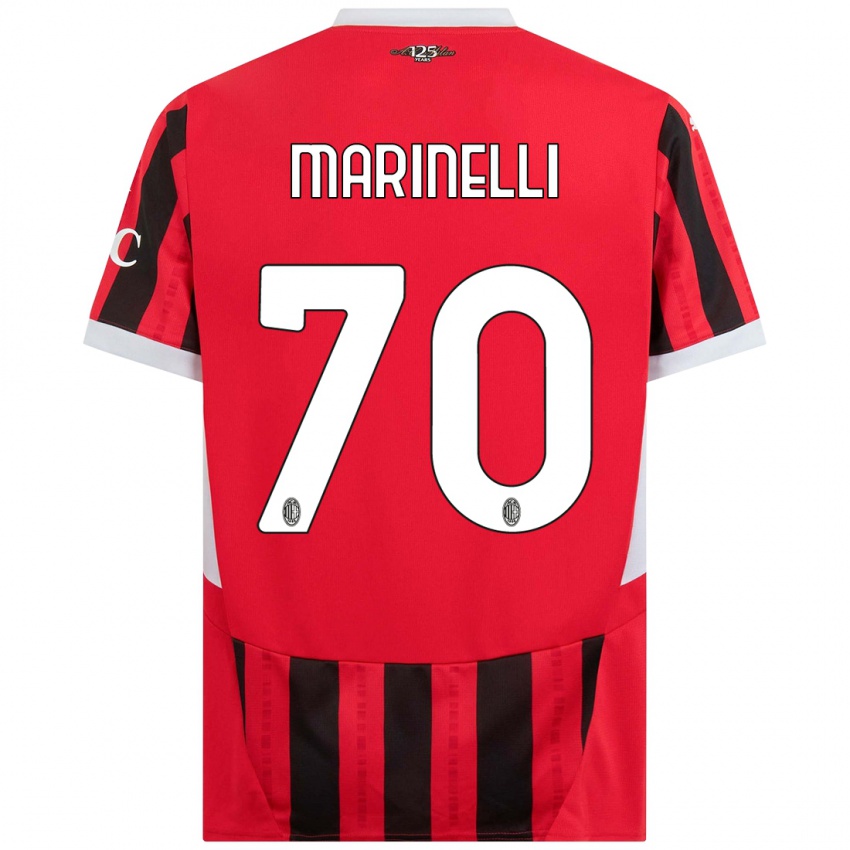 Gyermek Gloria Marinelli #70 Piros Fekete Hazai Jersey 2024/25 Mez Póló Ing