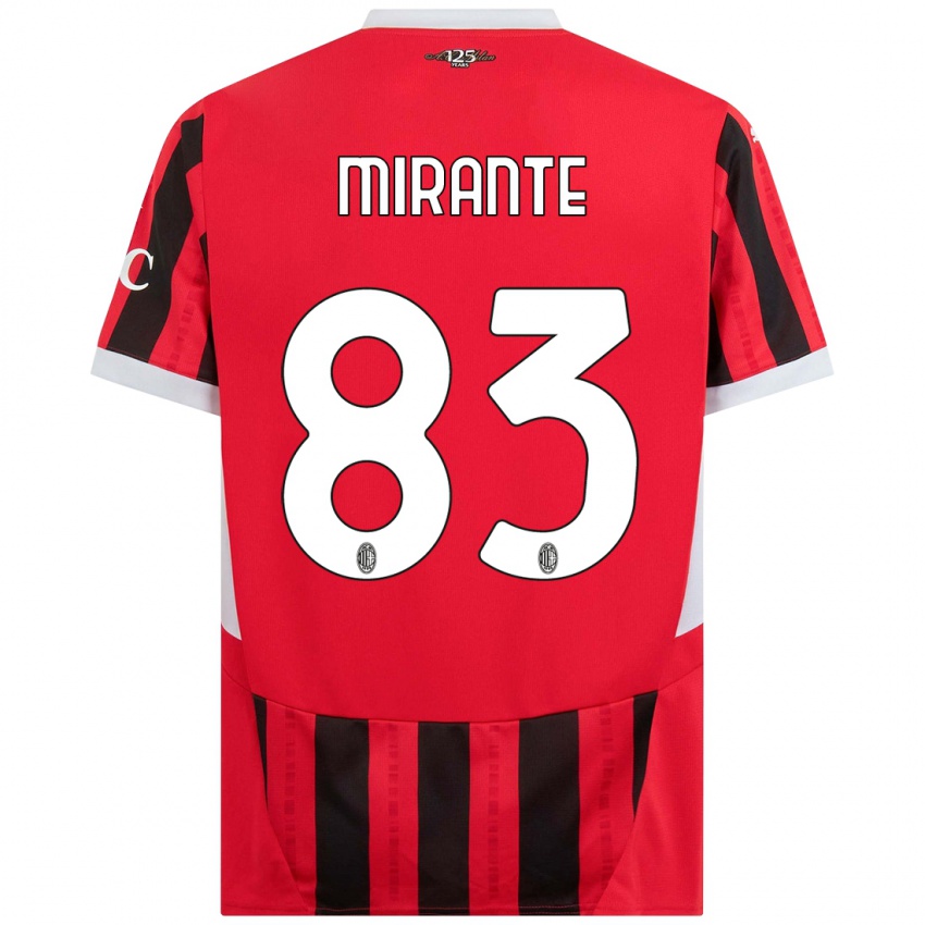 Gyermek Antonio Mirante #83 Piros Fekete Hazai Jersey 2024/25 Mez Póló Ing