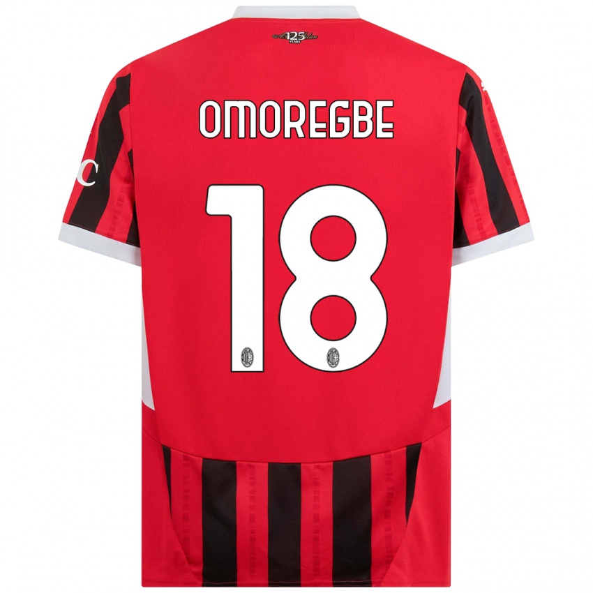 Gyermek Bob Murphy Omoregbe #18 Piros Fekete Hazai Jersey 2024/25 Mez Póló Ing