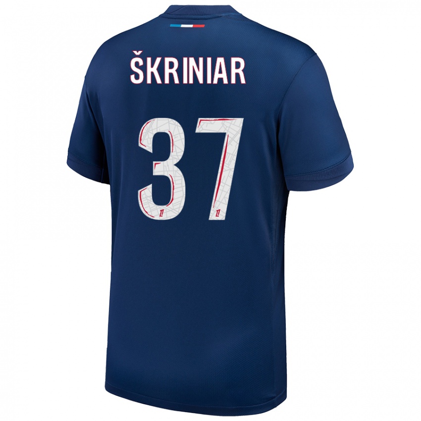 Gyermek Milan Skriniar #37 Sötétkék Fehér Hazai Jersey 2024/25 Mez Póló Ing