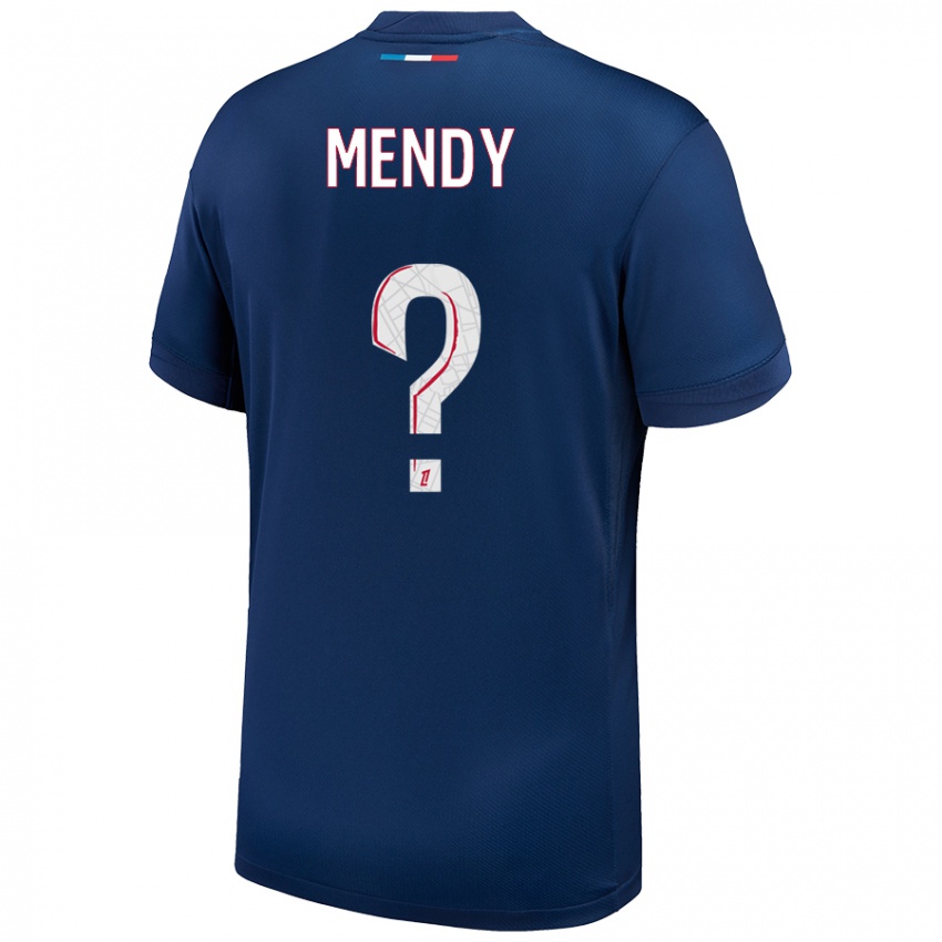 Gyermek Tony Mendy #0 Sötétkék Fehér Hazai Jersey 2024/25 Mez Póló Ing