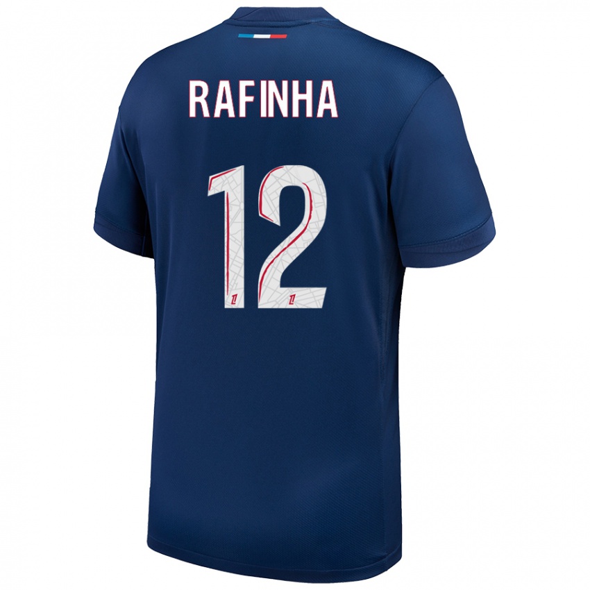 Gyermek Rafinha #12 Sötétkék Fehér Hazai Jersey 2024/25 Mez Póló Ing