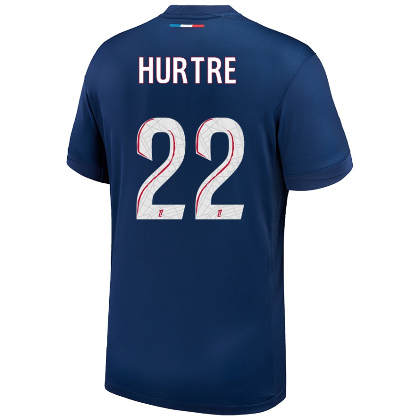 Gyermek Oceane Hurtre #22 Sötétkék Fehér Hazai Jersey 2024/25 Mez Póló Ing