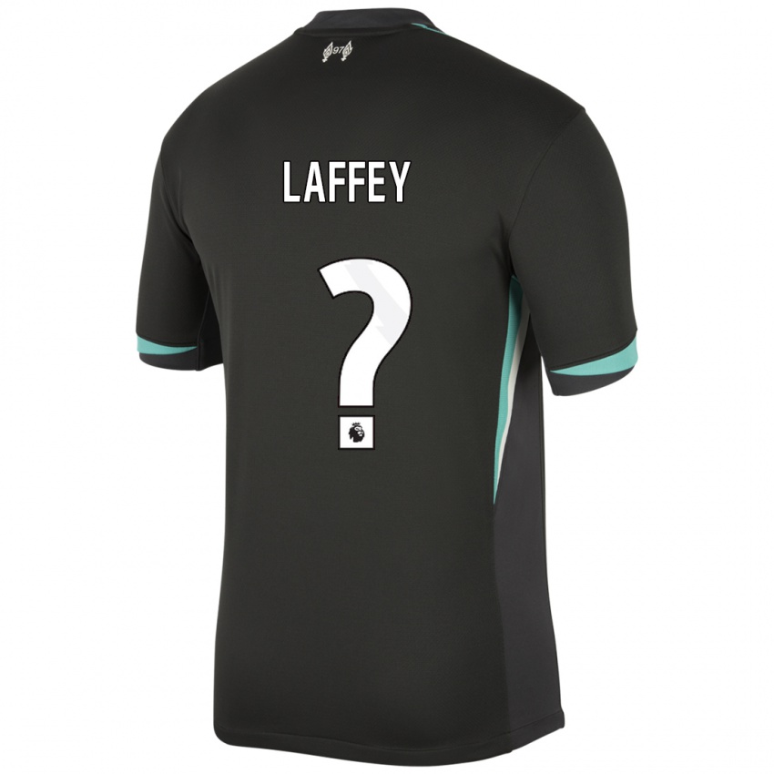 Gyermek Michael Laffey #0 Fekete Antracit Fehér Idegenbeli Jersey 2024/25 Mez Póló Ing