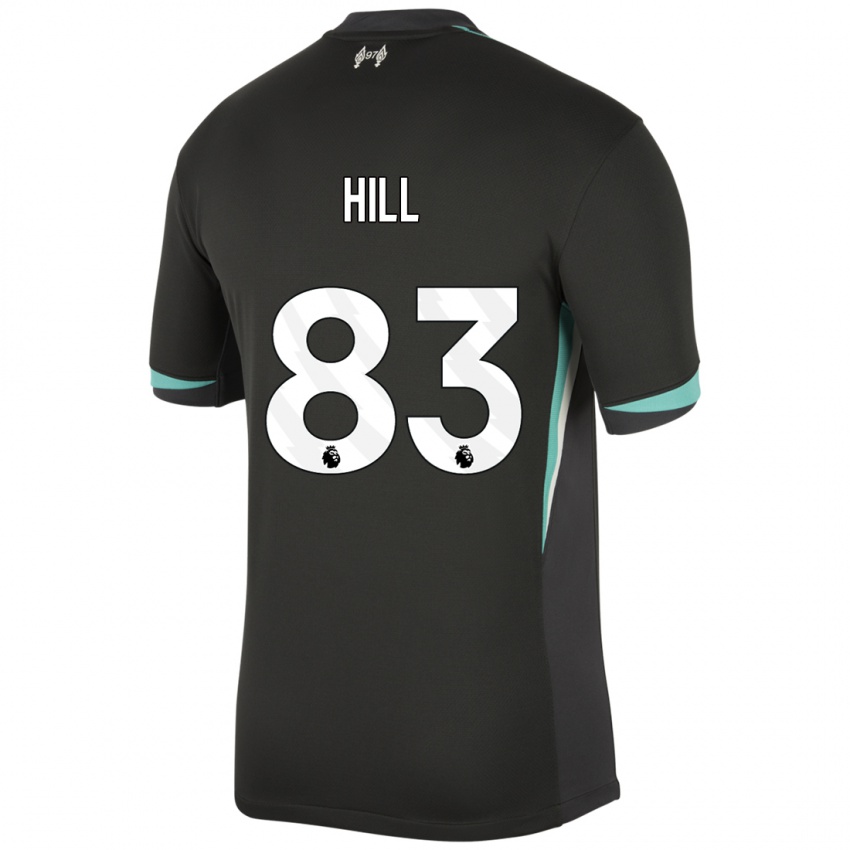 Gyermek Thomas Hill #83 Fekete Antracit Fehér Idegenbeli Jersey 2024/25 Mez Póló Ing