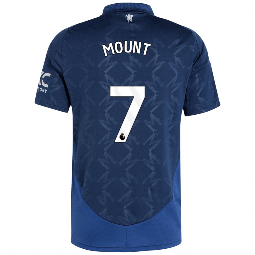 Gyermek Mason Mount #7 Indigó Idegenbeli Jersey 2024/25 Mez Póló Ing