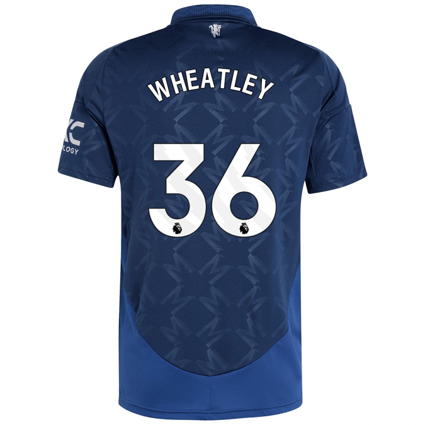 Gyermek Ethan Wheatley #36 Indigó Idegenbeli Jersey 2024/25 Mez Póló Ing