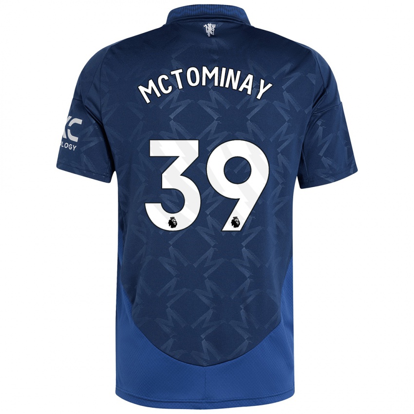 Gyermek Scott Mctominay #39 Indigó Idegenbeli Jersey 2024/25 Mez Póló Ing