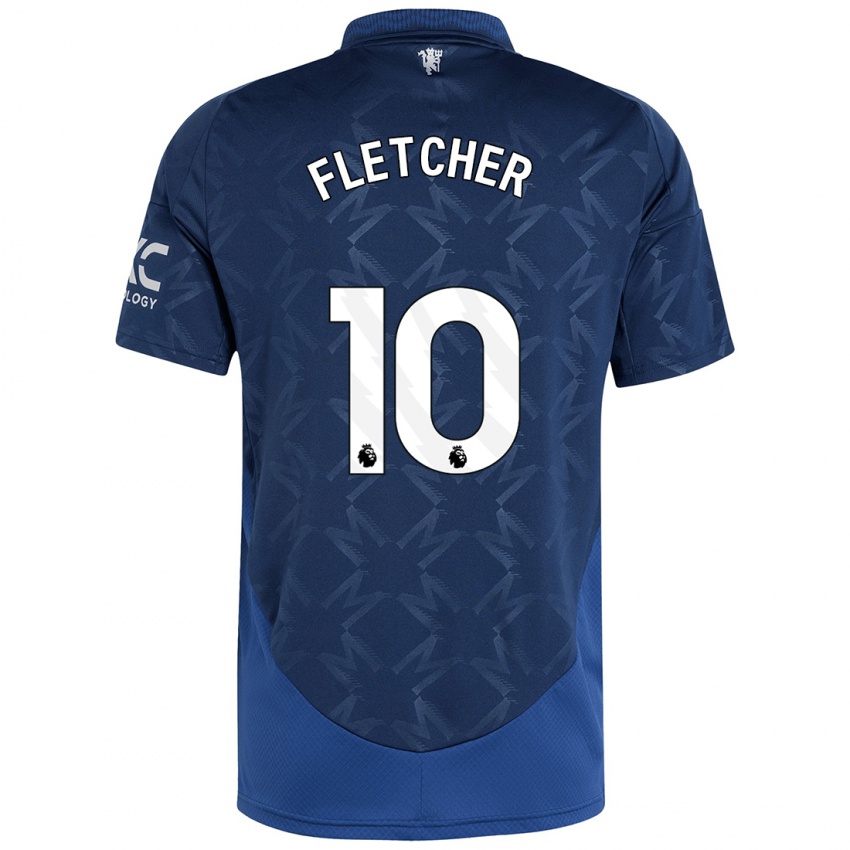 Gyermek Jack Fletcher #10 Indigó Idegenbeli Jersey 2024/25 Mez Póló Ing