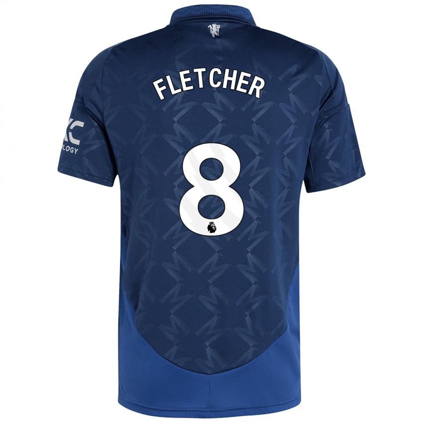 Gyermek Tyler Fletcher #8 Indigó Idegenbeli Jersey 2024/25 Mez Póló Ing