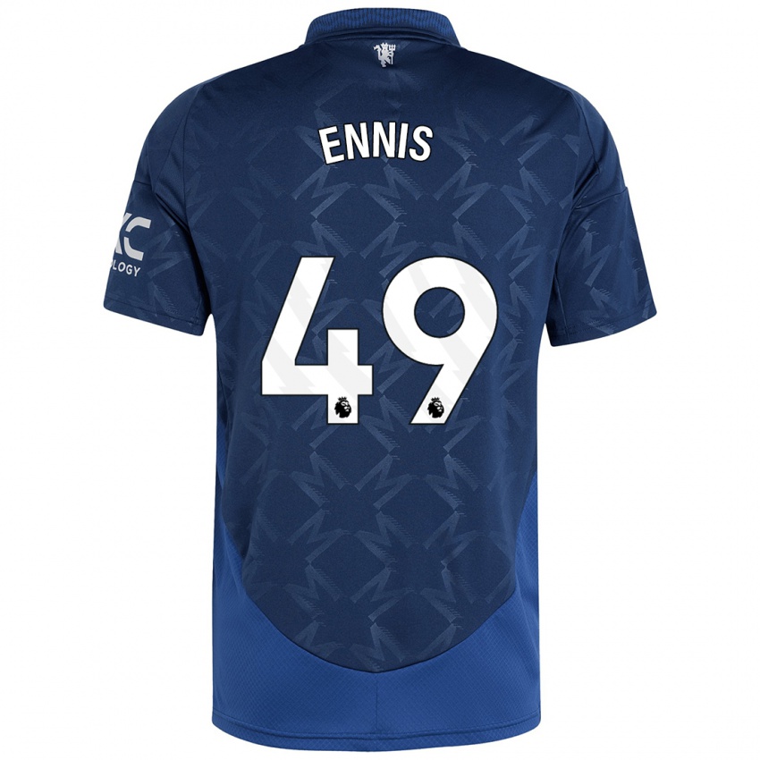 Gyermek Ethan Ennis #49 Indigó Idegenbeli Jersey 2024/25 Mez Póló Ing