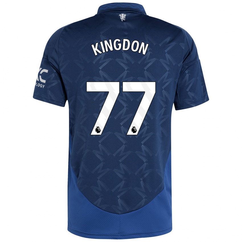 Gyermek Jack Kingdon #77 Indigó Idegenbeli Jersey 2024/25 Mez Póló Ing