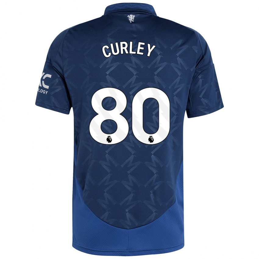 Gyermek Ruben Curley #80 Indigó Idegenbeli Jersey 2024/25 Mez Póló Ing