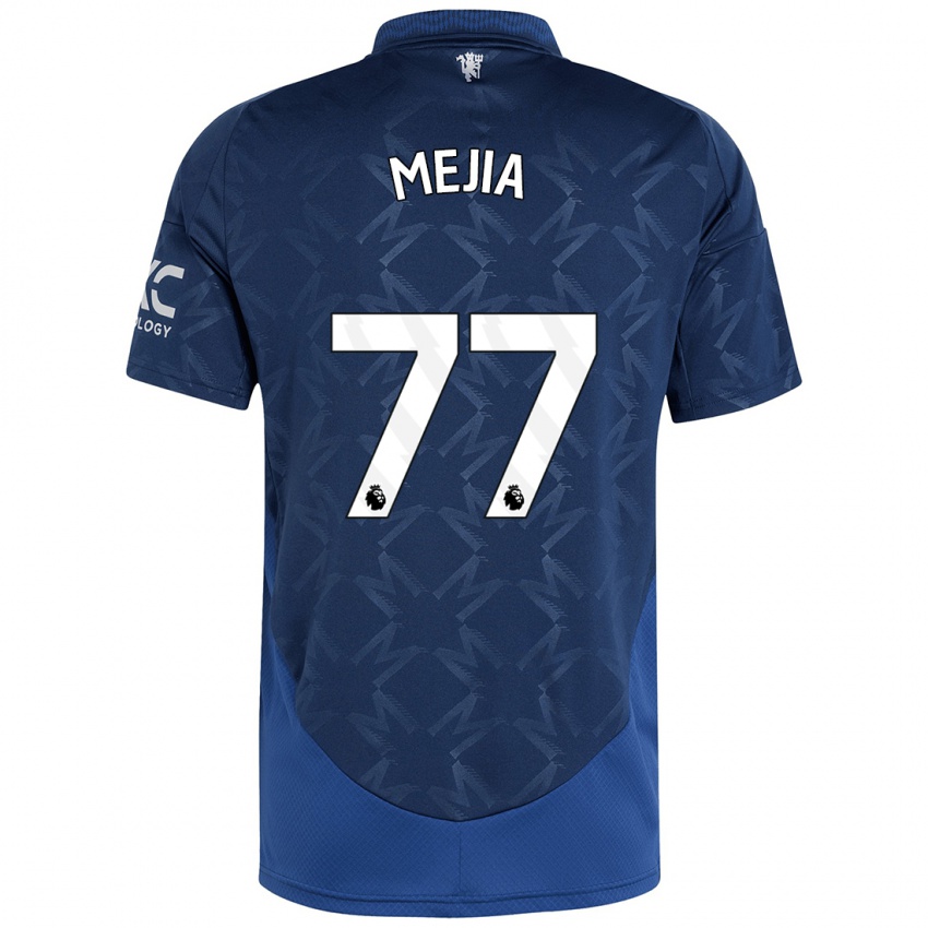 Gyermek Mateo Mejia #77 Indigó Idegenbeli Jersey 2024/25 Mez Póló Ing