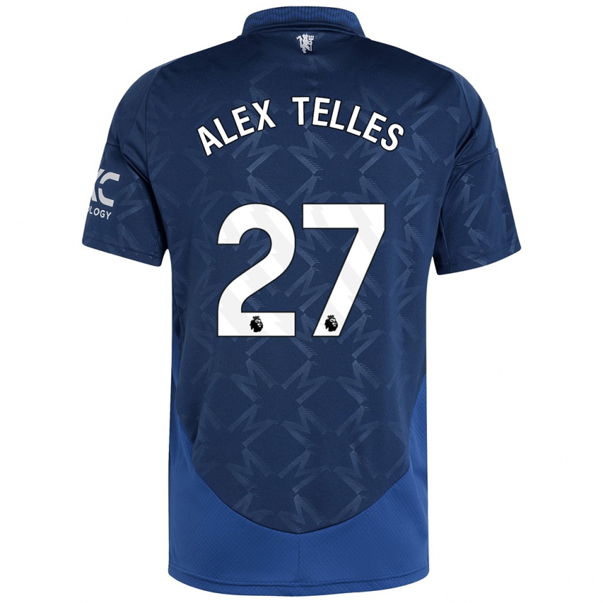 Gyermek Alex Nicolao Telles #27 Indigó Idegenbeli Jersey 2024/25 Mez Póló Ing