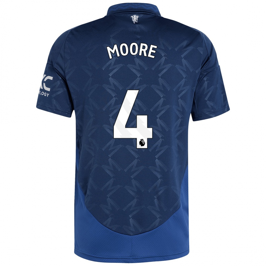 Gyermek Jade Moore #4 Indigó Idegenbeli Jersey 2024/25 Mez Póló Ing