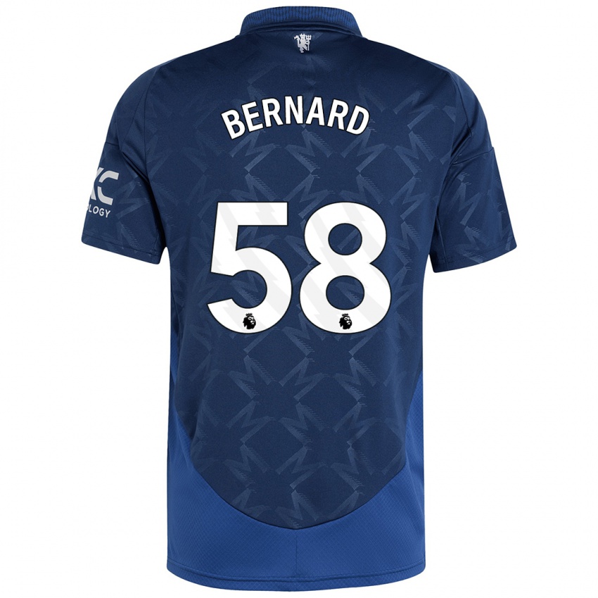 Gyermek Bernard #58 Indigó Idegenbeli Jersey 2024/25 Mez Póló Ing