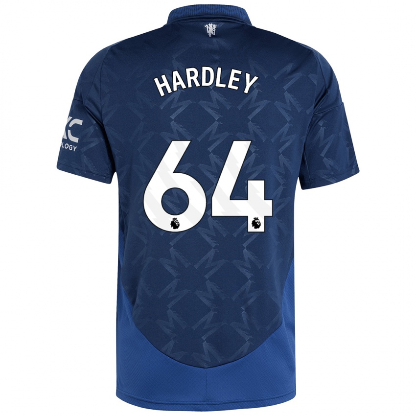 Gyermek Bjorn Hardley #64 Indigó Idegenbeli Jersey 2024/25 Mez Póló Ing