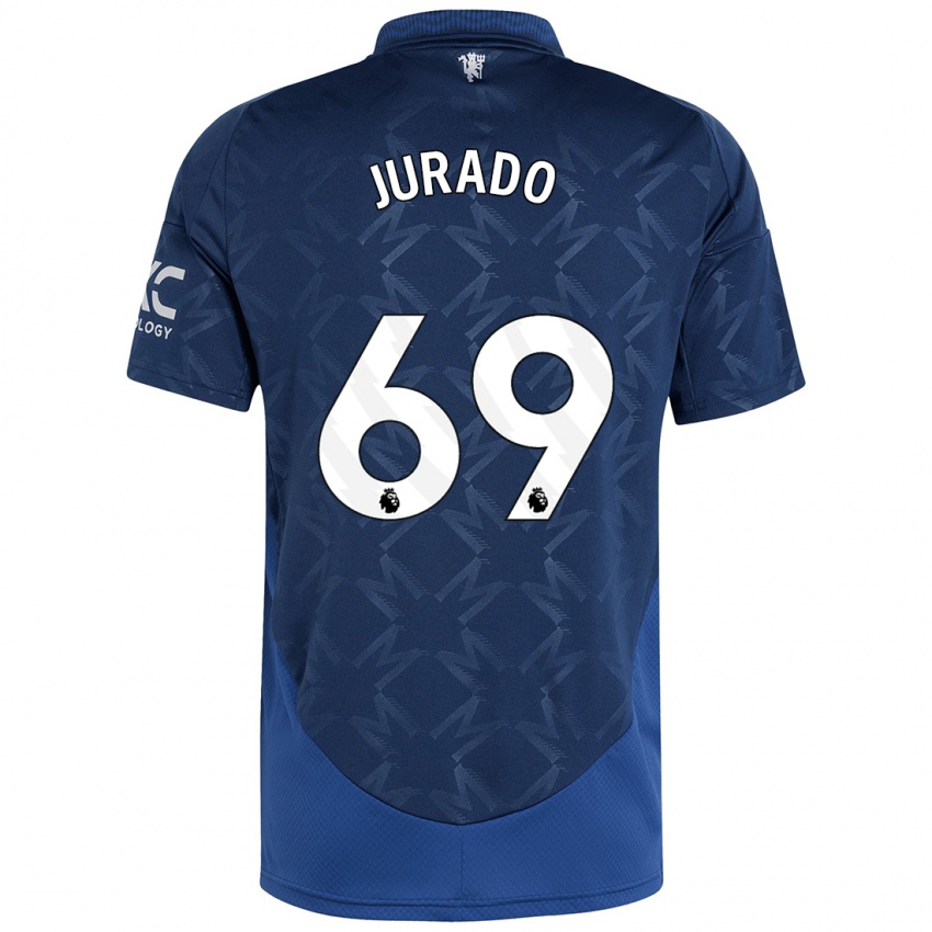 Gyermek Marc Jurado #69 Indigó Idegenbeli Jersey 2024/25 Mez Póló Ing