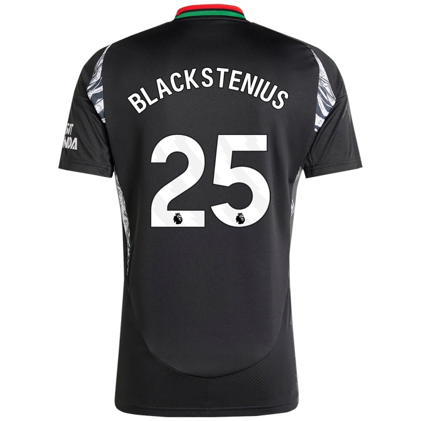 Gyermek Stina Blackstenius #25 Fekete Idegenbeli Jersey 2024/25 Mez Póló Ing