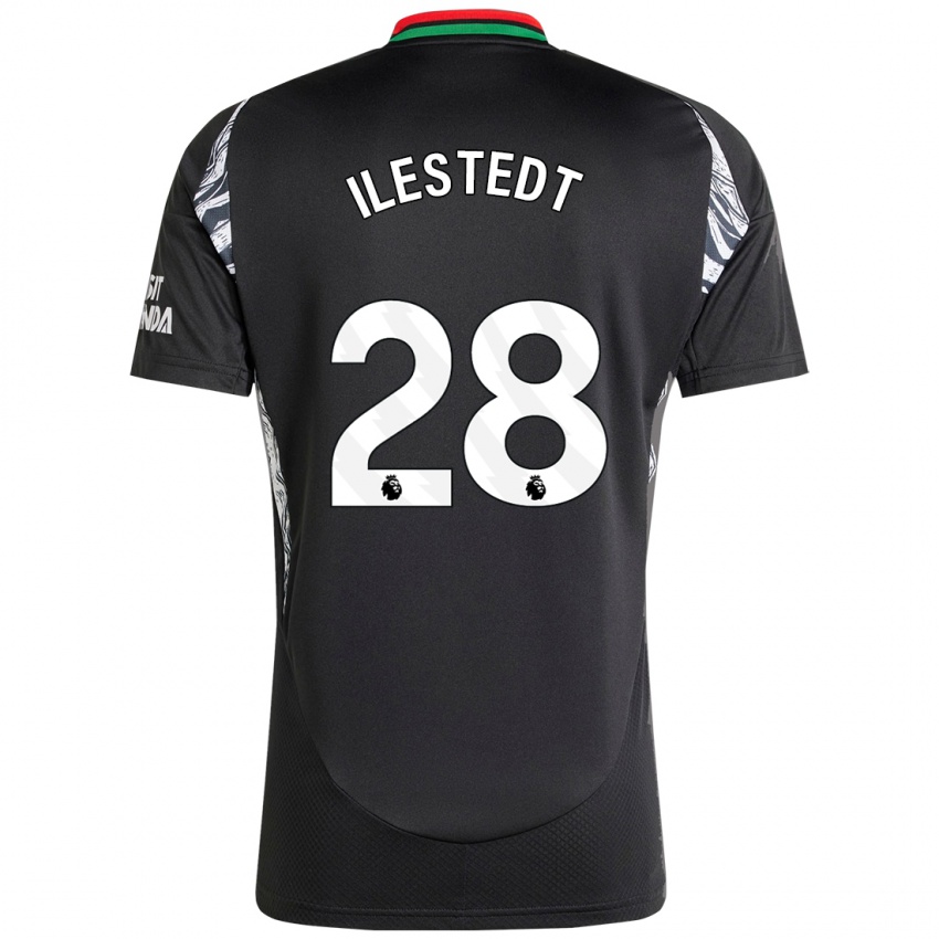 Gyermek Amanda Ilestedt #28 Fekete Idegenbeli Jersey 2024/25 Mez Póló Ing