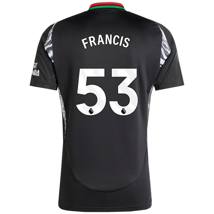 Gyermek Jack Henry Francis #53 Fekete Idegenbeli Jersey 2024/25 Mez Póló Ing