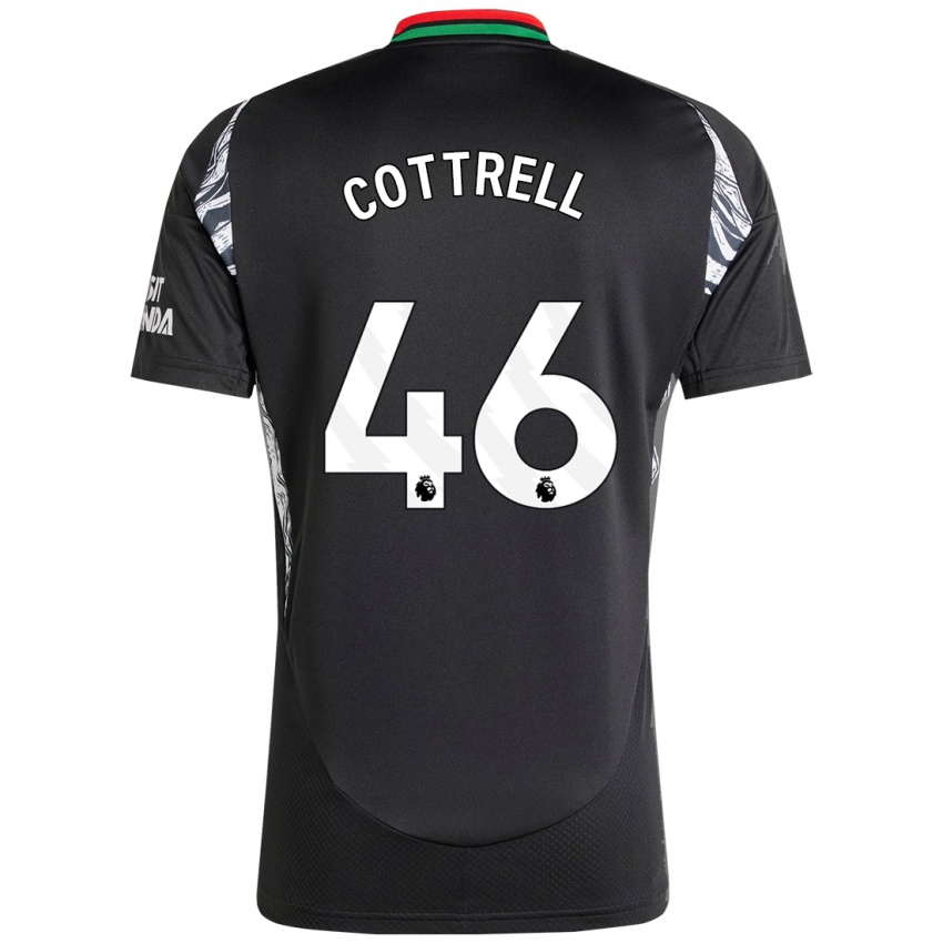 Gyermek Ben Cottrell #46 Fekete Idegenbeli Jersey 2024/25 Mez Póló Ing