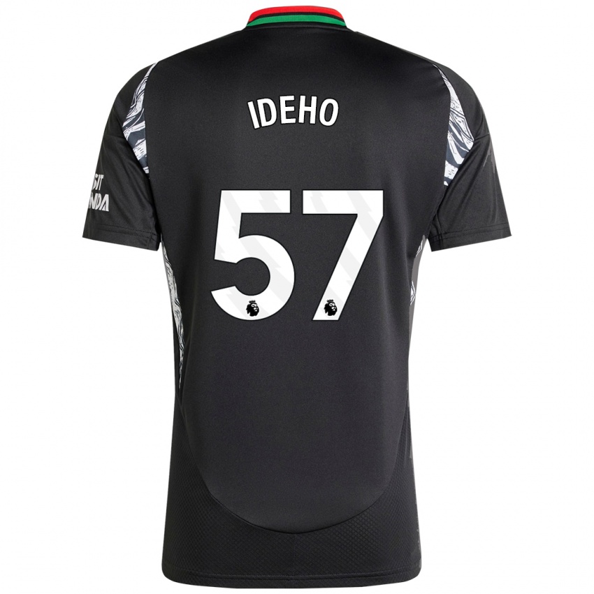 Gyermek Joel Ideho #57 Fekete Idegenbeli Jersey 2024/25 Mez Póló Ing