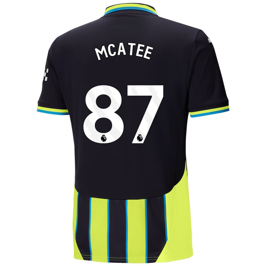 Gyermek James Mcatee #87 Kék Sárga Idegenbeli Jersey 2024/25 Mez Póló Ing