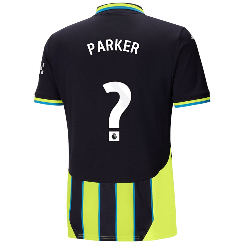 Gyermek Harrison Parker #0 Kék Sárga Idegenbeli Jersey 2024/25 Mez Póló Ing