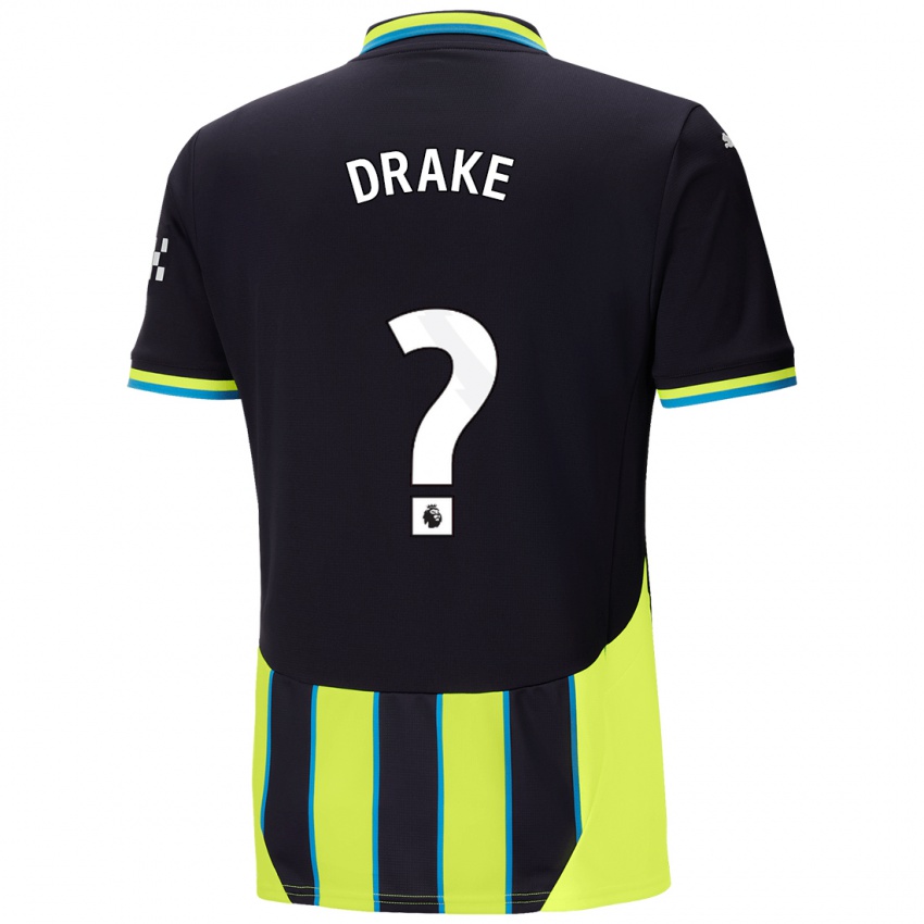 Gyermek Leke Drake #0 Kék Sárga Idegenbeli Jersey 2024/25 Mez Póló Ing