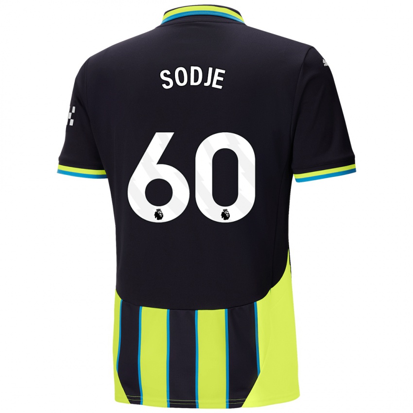 Gyermek Tai Sodje #60 Kék Sárga Idegenbeli Jersey 2024/25 Mez Póló Ing