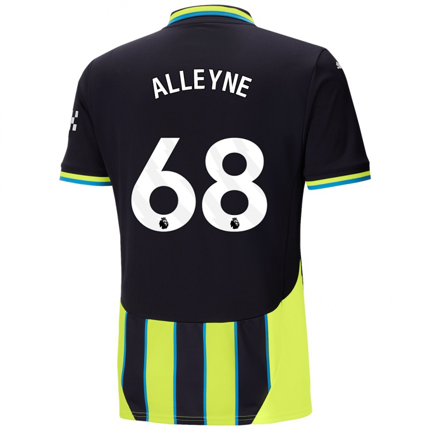 Gyermek Max Alleyne #68 Kék Sárga Idegenbeli Jersey 2024/25 Mez Póló Ing