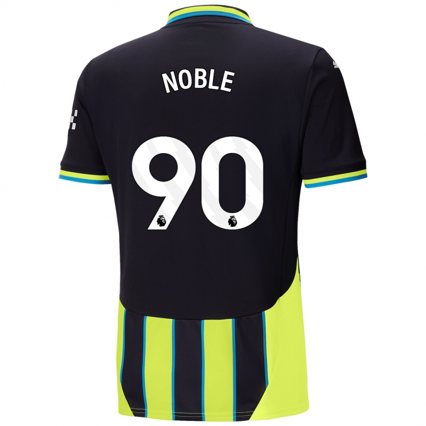 Gyermek Kian Noble #90 Kék Sárga Idegenbeli Jersey 2024/25 Mez Póló Ing