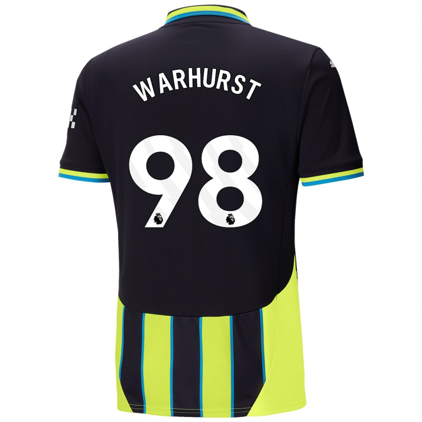 Gyermek Matthew Warhurst #98 Kék Sárga Idegenbeli Jersey 2024/25 Mez Póló Ing