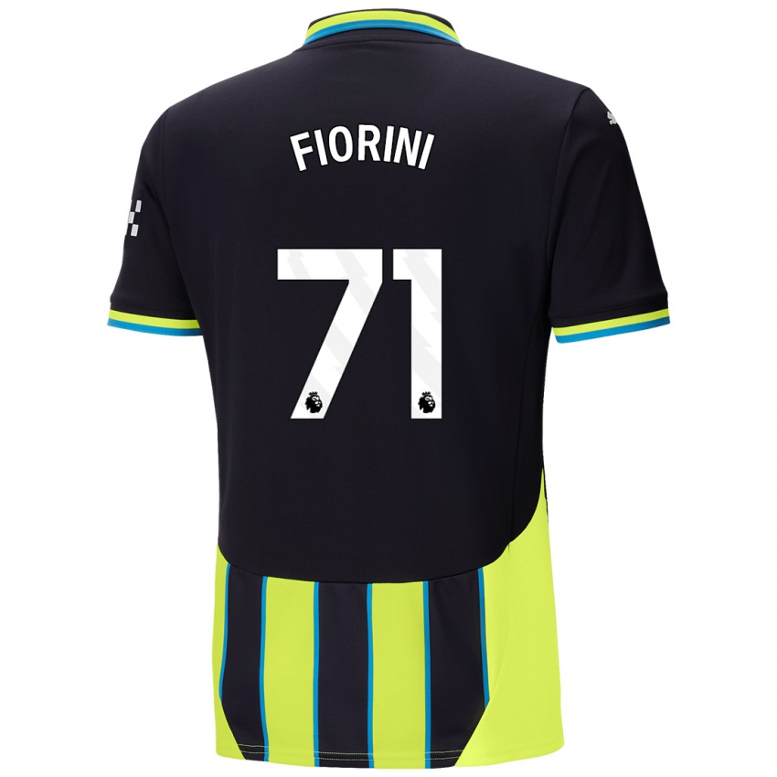 Gyermek Lewis Fiorini #71 Kék Sárga Idegenbeli Jersey 2024/25 Mez Póló Ing