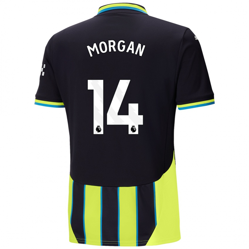 Gyermek Esme Morgan #14 Kék Sárga Idegenbeli Jersey 2024/25 Mez Póló Ing