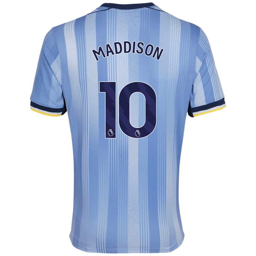 Gyermek James Maddison #10 Világoskék Idegenbeli Jersey 2024/25 Mez Póló Ing