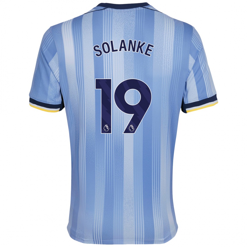 Gyermek Dominic Solanke #19 Világoskék Idegenbeli Jersey 2024/25 Mez Póló Ing