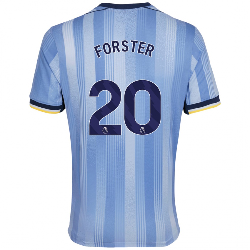 Gyermek Fraser Forster #20 Világoskék Idegenbeli Jersey 2024/25 Mez Póló Ing