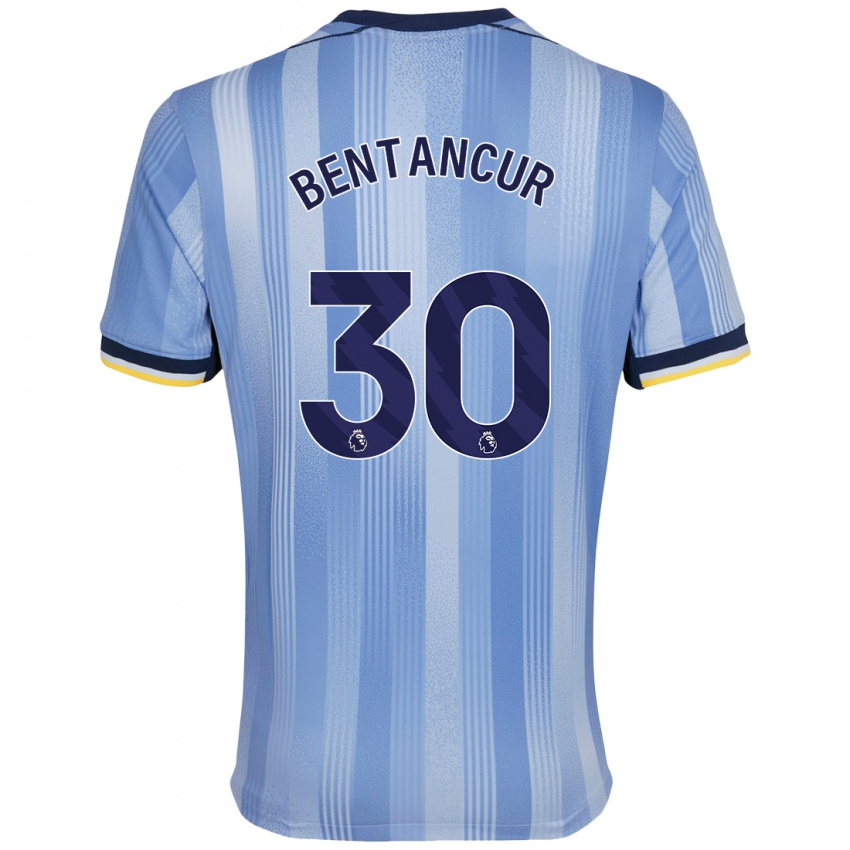 Gyermek Rodrigo Bentancur #30 Világoskék Idegenbeli Jersey 2024/25 Mez Póló Ing