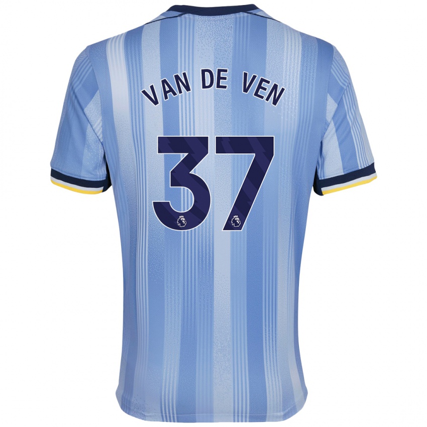 Gyermek Micky Van De Ven #37 Világoskék Idegenbeli Jersey 2024/25 Mez Póló Ing