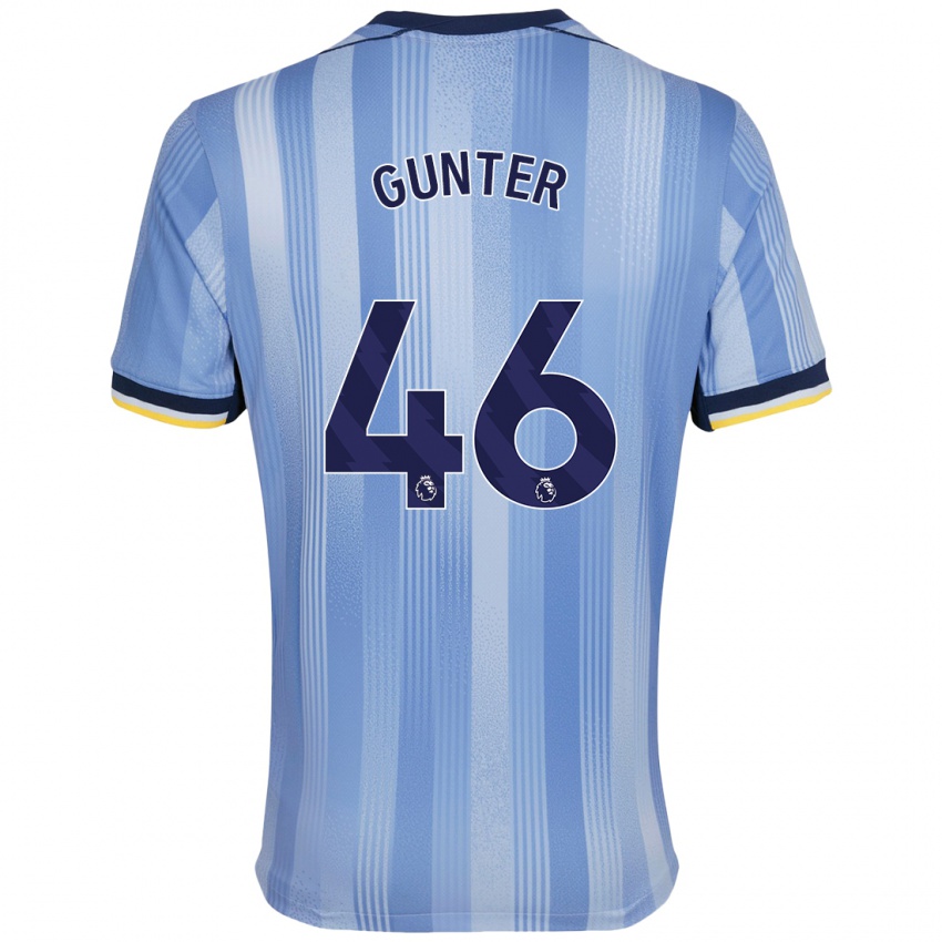 Gyermek Luca Gunter #46 Világoskék Idegenbeli Jersey 2024/25 Mez Póló Ing