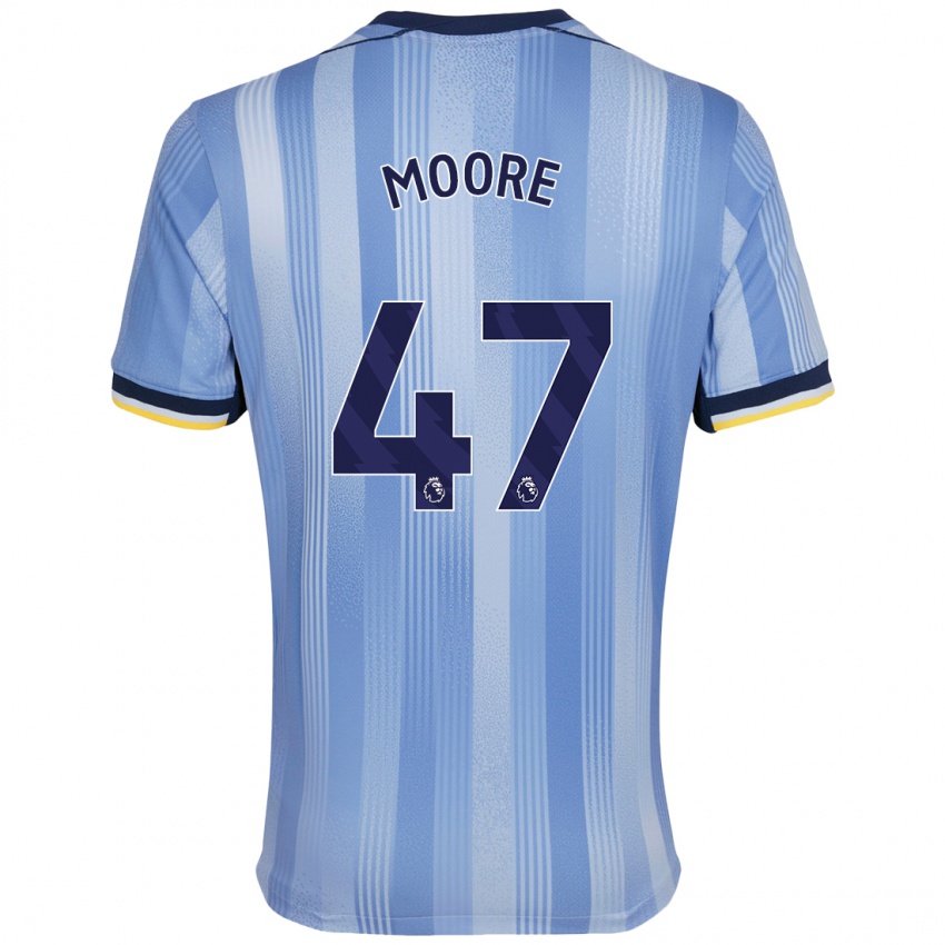 Gyermek Mikey Moore #47 Világoskék Idegenbeli Jersey 2024/25 Mez Póló Ing