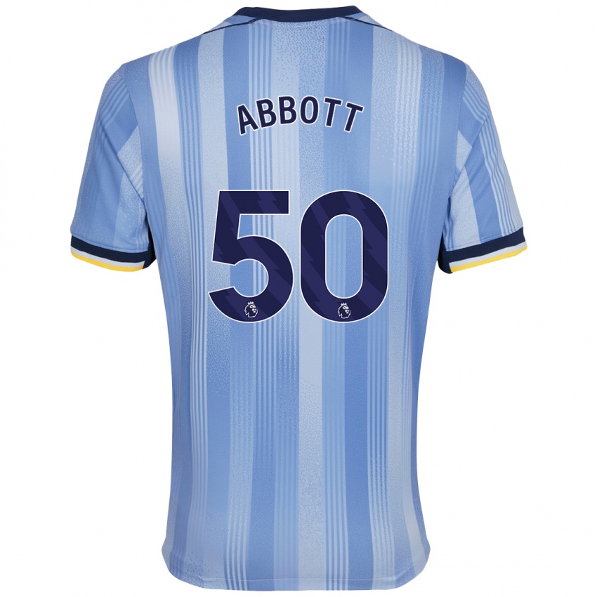 Gyermek George Abbott #50 Világoskék Idegenbeli Jersey 2024/25 Mez Póló Ing